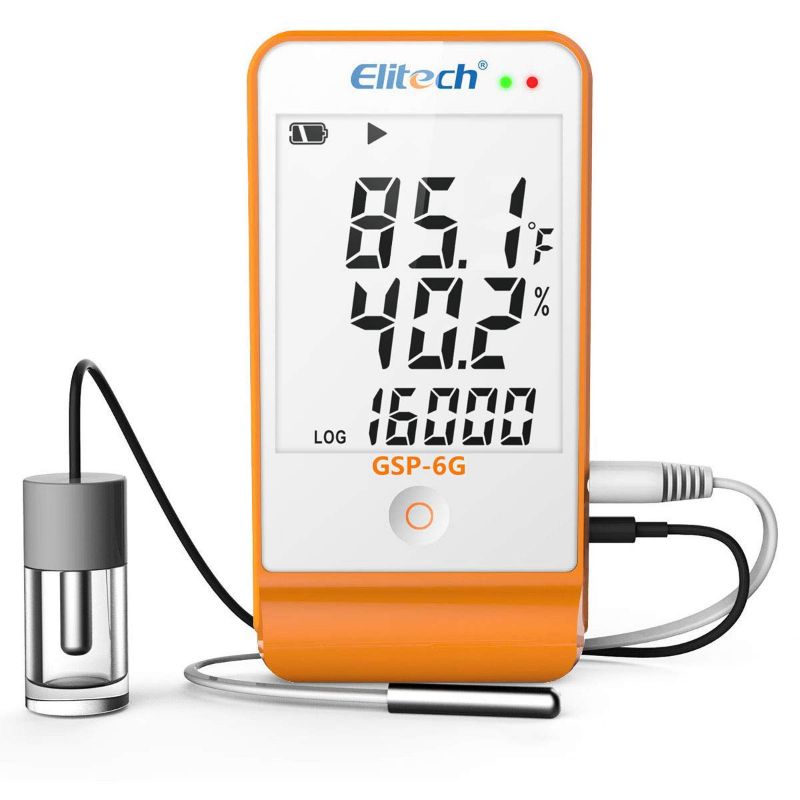 Photo 1 of Elitech GSP-6G Digital Temperature Humidity Data Logger Detachable Buffered Probe
