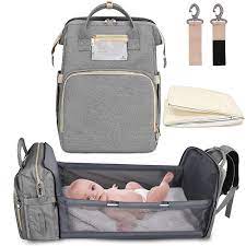Photo 1 of 5-in-1 Travel Bassinet Foldable Baby Bed, ZOUNICH Diaper Bag Backpack Changing Station for Men Women,Portable Bassinets for Baby Girls Boys, Travel Crib Infant Sleeper,Baby Nest with Mattress Included

