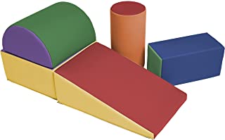 Photo 1 of ECR4Kids - ELR-12683 SoftZone Climb and Crawl Activity Play Set, Lightweight Foam Shapes for Climbing, Crawling and Sliding, Safe Foam Playset for Toddlers and Preschoolers, 5-Piece Set, Primary,Assorted
