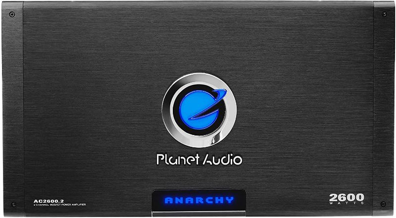 Photo 1 of Planet Audio AC2600.2 2 Channel Car Amplifier - 2600 Watts, Full Range, Class A/B, 2-4 Ohm Stable, Mosfet Power Supply, Bridgeable
