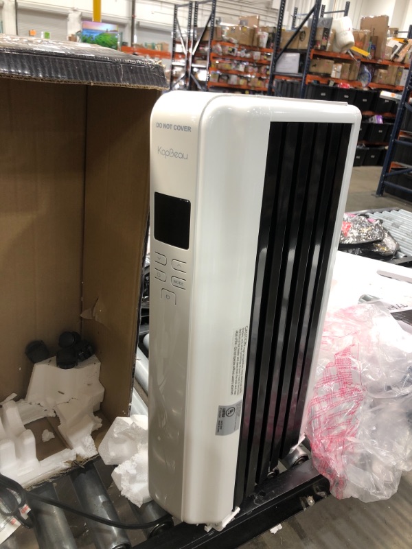 Photo 2 of Space Heater, KopBeau 1500W Oil Filled Radiator Electric Heater with Digital Thermostat, 24 Hrs Timer & Remote, Portable Heater for Full Room Indoor
