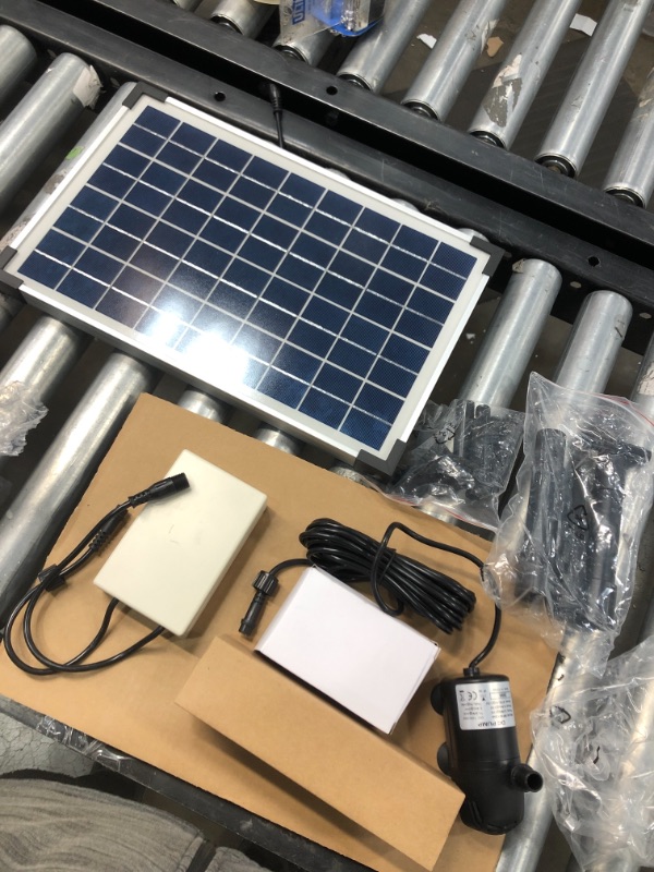 Photo 2 of ***PARTS ONLY*** ECO-WORTHY Solar Fountain Water Pump Kit 12W, 160GPH Pump, 12 Watt Solar Panel With Battery Backup and Charge Cable for Sun Powered Fountain, Pond Aeration, Hydroponics, Garden Decoration, Aquaculture
