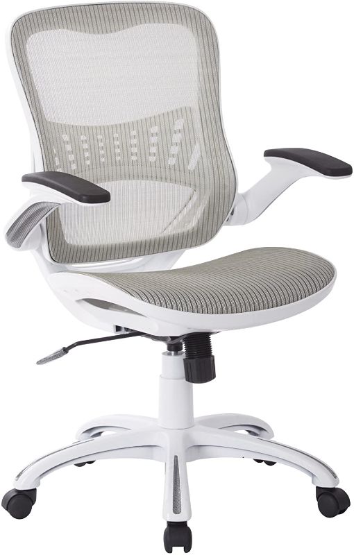 Photo 1 of PARTS ONLY
Office Star Mesh Back & Seat, 2-to-1 Synchro & Lumbar Support Managers Chair, White
