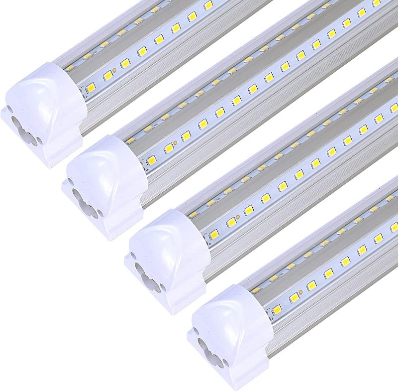 Photo 1 of 4FT LED Tube Light, T8 T10 T12 LED Bulb, 32W(60W Equivalent) 4160LM, 6000K Daylight, Clear Cover, Medium Bi-Pin G13 Base,4 PK 