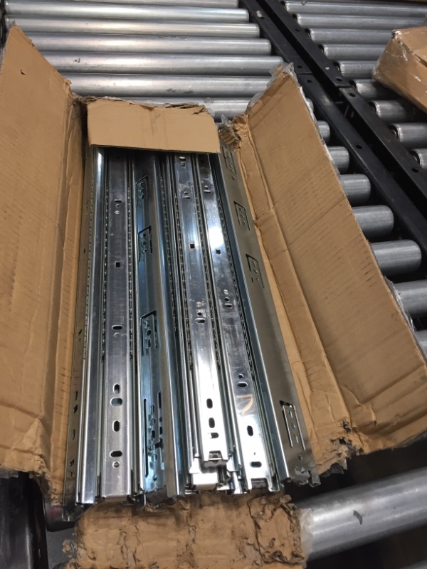 Photo 2 of 10 Pack Promark 3-Section 100 LB Capacity Full Extension Ball Bearing Side Mount Drawer Slides (22 Inches)
