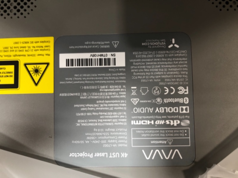 Photo 9 of VAVA VA-LT002 2500-Lumen Pixel-Shift 4K UHD Ultra-Short Throw Laser DLP Projector with Wi-Fi (White)
