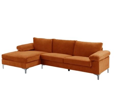 Photo 1 of AMANDA MODERN VELVET LARGE SECTIONAL SOFA ** box 1 of 2 ** 