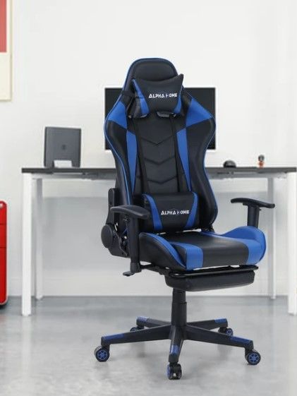 Photo 1 of ALPHA HOME Ergonomic Gaming Chair Racing Style with Massage Lumbar Support

