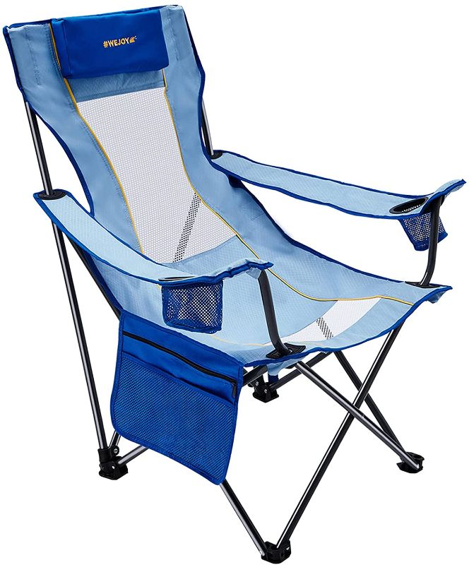 Photo 1 of #WEJOY Portable Chair Heavy Duty Folding Beach Chair High Back Lightweight Camping Chair Camp Chairs Foldable Chairs Hiking Chairs Outdoor Chairs with Strap
