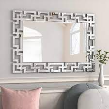 Photo 2 of 39 in. x 28 in. Rectangle Frameless Beveled Glass Decoration Mirror
