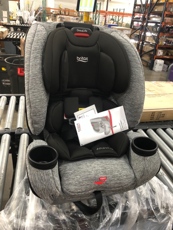 Photo 1 of Britax One4Life ClickTight All-in-One Car Seat – 10 Years of Use – Infant, Convertible, Booster – 5 to 120 Pounds, Spark Premium Soft Knit Fabri
