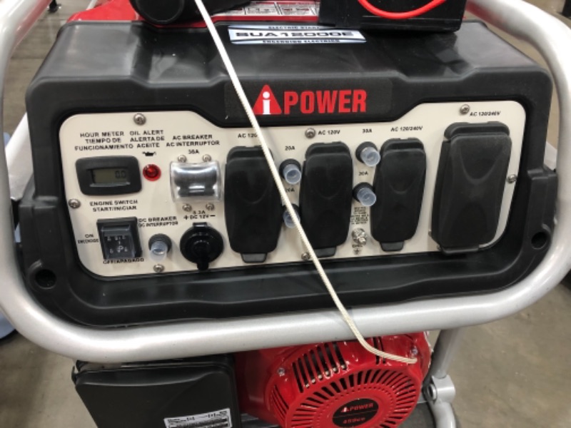 Photo 7 of A-iPower SUA12000E 12000 Watt Portable Generator Heavy Duty Gas Powered with Electric Start for Jobsite, RV, and Whole House Backup Emergency
