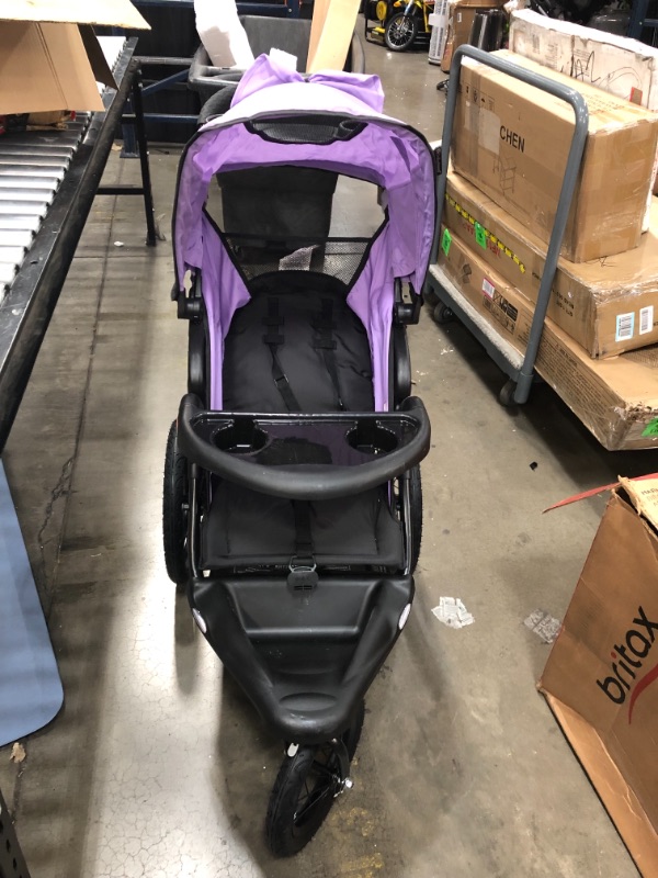 Photo 2 of Baby Trend Xcel-R8 Jogging Stroller, Thistle Purple
