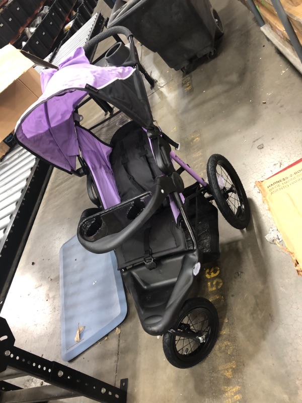 Photo 4 of Baby Trend Xcel-R8 Jogging Stroller, Thistle Purple
