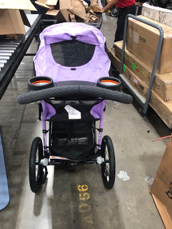 Photo 3 of Baby Trend Xcel-R8 Jogging Stroller, Thistle Purple
