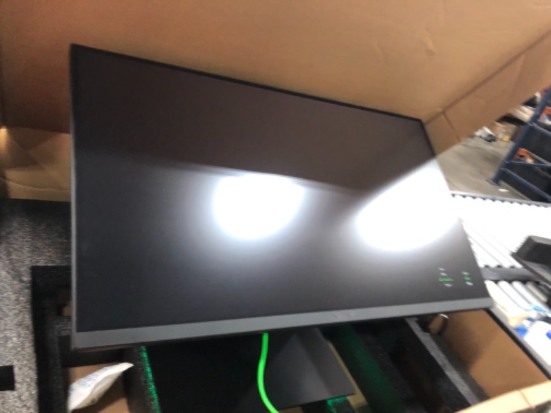 Photo 3 of Razer Raptor 27" Gaming Monitor: WQHD (2560x1440) - IPS-Grade - 144Hz - 1ms Response - HDR 400 - NVIDIA G-Sync Compatible & AMD FreeSync - Solid Aluminum Base - Razer Chroma RGB - 5 Flat Cables in Box
