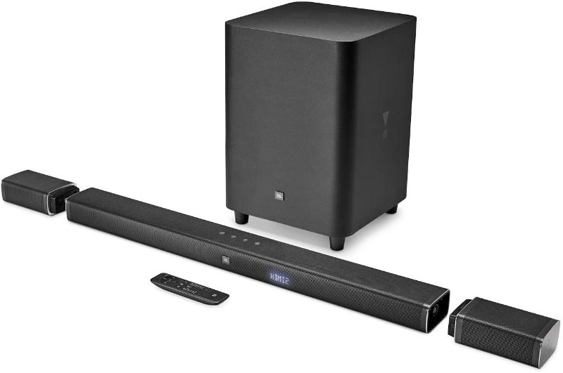 Photo 1 of JBL Bar 5.1 - Channel 4K Ultra HD Soundbar with True Wireless Surround Speakers
 **2 SMALL SPEAKERS ONLY MISSING COMPONENTS**