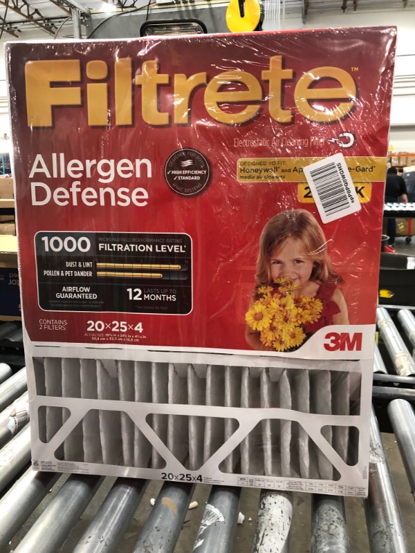 Photo 4 of 3M Filtrete 20 in. W X 25 in. H X 4 in. D Pleated Air Filter
