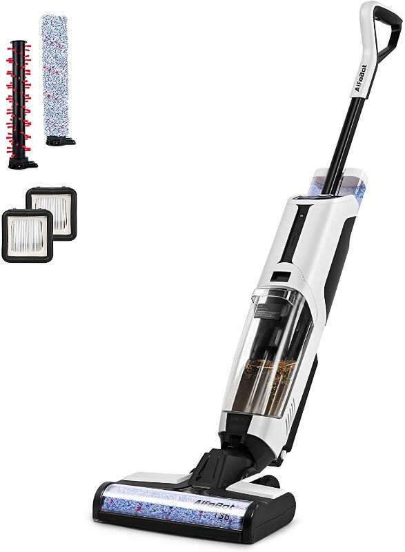 Photo 1 of Wet Dry Vacuum, AlfaBot T36 Cordless Floor Vacuum Cleaner and Mop for Hardwood Floor & Area Rugs, Lightweight Wet-Dry Floor Cleaner with Self Cleaning, One-Step Cleaning/Voice Assistance
