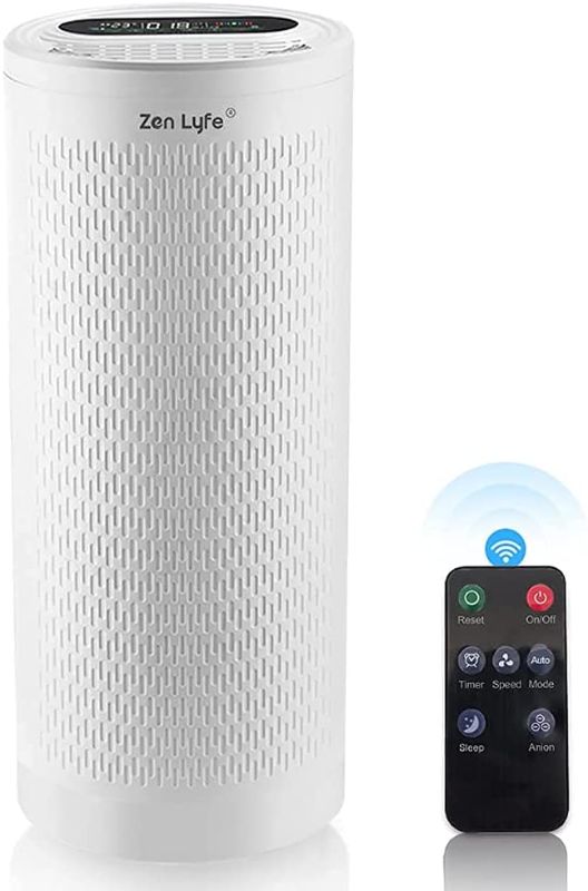 Photo 1 of ZenLyfe Air Purifiers For Home Large Room,1200 sq ft Coverage, H13 True HEPA Filter Cleaner with Color Touch Screen Remote Control 99.9% Removal to Smoke, Dust, Mold ,Odors, Pet Dander,Quiet White
