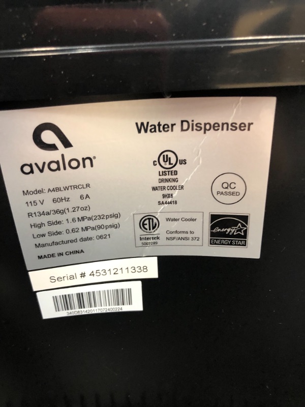Photo 1 of Avalon Bottom Loading Water Cooler Water Dispenser with BioGuard- 3 Temperature Settings - Hot, Cold & Room Water, Durable Stainless Steel Construction, Anti-Microbial Coating- UL/Energy Star Approved
