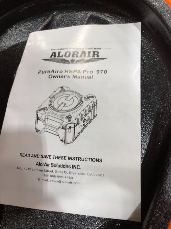 Photo 2 of ALORAIR PureAiro HEPA Max 970 industrial Air Scrubber, 3-Stage Filtration System, GFCI Outlet, Negative Air Scrubber Water Damage Restoration Interior Decoration
