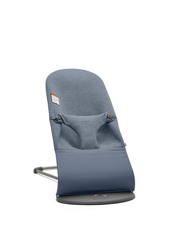 Photo 1 of BABYBJÖRN Bouncer Bliss, 3D Jersey, Dove Blue
//damaged at footrest