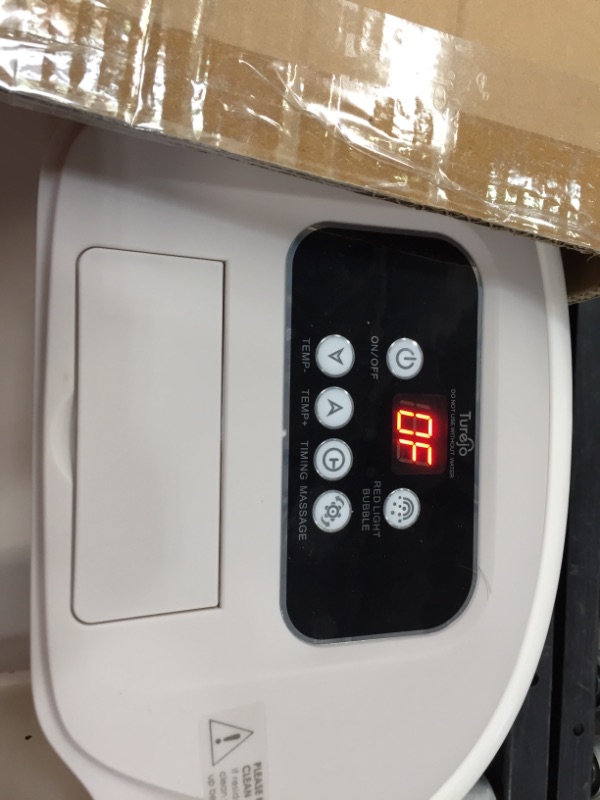 Photo 1 of Turejo Foot Spa Bath Massager with Heat Bubbles, Upgraded 6 Automatic Massage Rollers & Pedicure Attachments, Pumice Stone, Time & Temprature Control, Soothe Your Tired Feet
