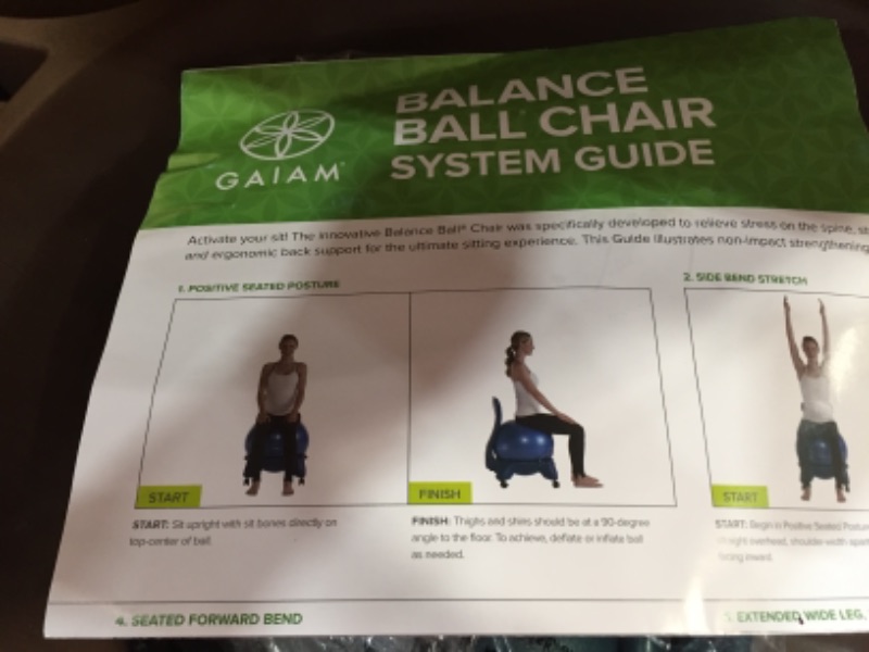 Photo 3 of Gaiam - Classic Balance Ball Chair - Forest
BALL IS DAMAGED