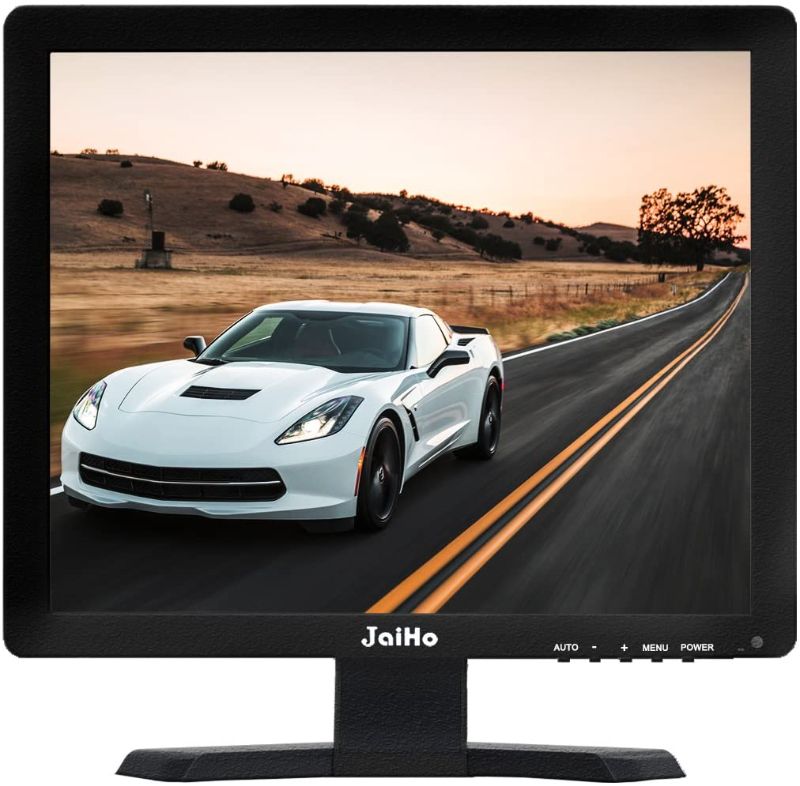 Photo 1 of JaiHo 15 Inch LCD Monitor HDMI VGA Monitor, 1024x768 Resolution Monitor Color Screen with VGA/AV/HDMI/BNC/USB Earphone Output, Built-in Dual Speakers
