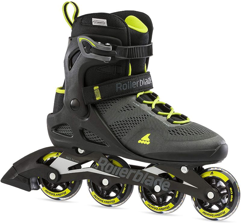 Photo 1 of Rollerblade Macroblade 80 Men's Adult Fitness Inline Skate, Black and Lime, Performance Inline Skates SIZE 12 