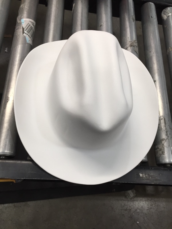 Photo 3 of 
Jackson Safety Western Outlaw Safety Hard Hat with 4-Point Ratchet Suspension, Cowboy Hat Style, HDPE, White 19500