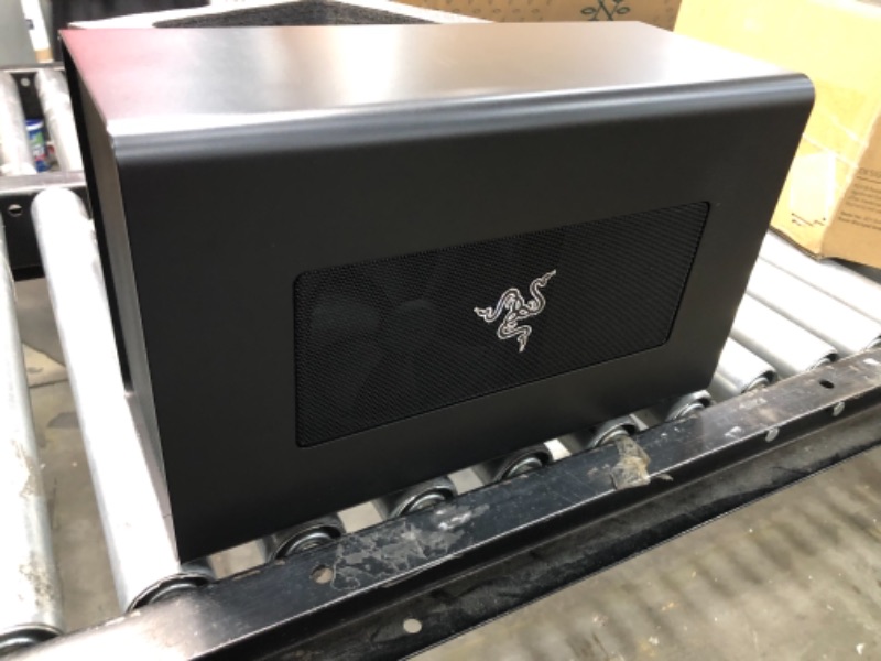 Photo 2 of Razer Core X Aluminum External GPU Enclosure (eGPU): Compatible with Windows & MacOS Thunderbolt 3 Laptops, NVIDIA /AMD PCIe Support, 650W PSU, Classic Black
