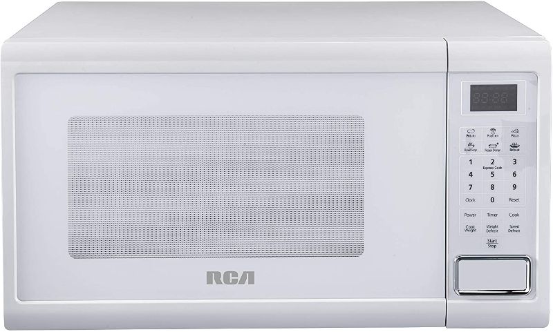 Photo 1 of RCA RMW1129-WHITE 1.1 Cu Ft 1000-Watt Countertop Microwave, White
