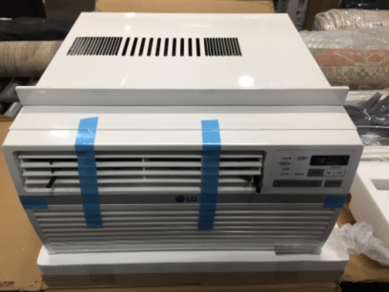 Photo 1 of LG 8,000 BTU 115V Window-Mounted Air Conditioner with Remote Control, White

