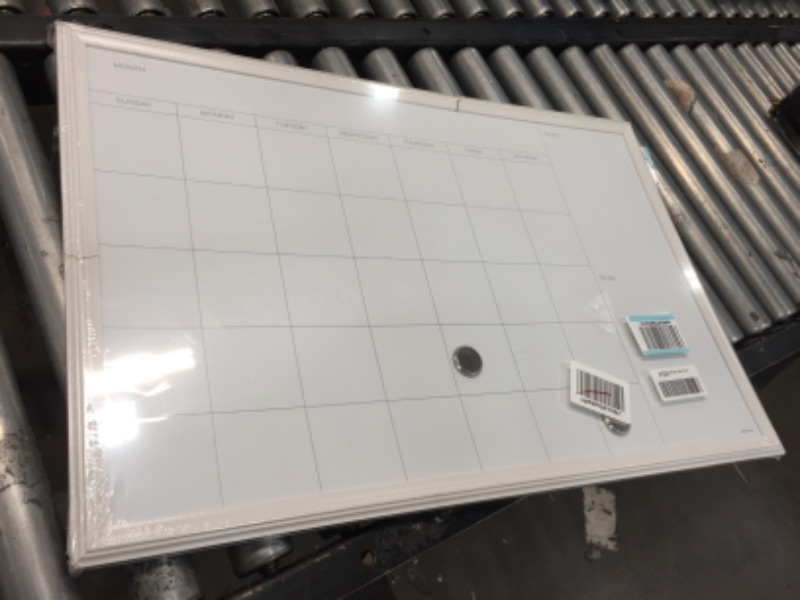 Photo 2 of U Brands Magnetic Dry Erase Calendar Board, 20 x 30 Inches, White Wood Frame (2075U00-01)
