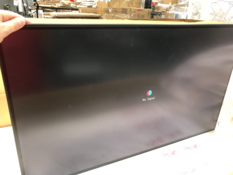 Photo 3 of LG 32UL950W 32'' Class UltraFine 4K UHD LED Monitor with Thunderbolt 3 (31.5'' Diagonal)
//previously open //writing on it, shown in picture //tested power on 