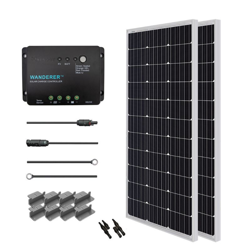 Photo 1 of 200 Watt 12 Volt Solar Starter Kit...**PARTS ONLY**
