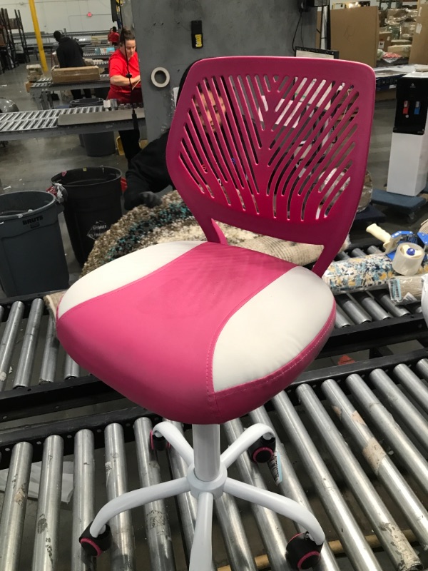 Photo 1 of SMALL PINK AND WHITE COMPUTER CHAIR