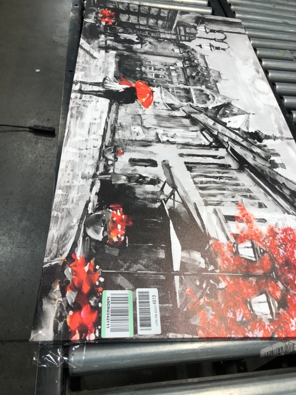 Photo 1 of 24"X47" PAINTING RED AND GREY SIMILAR TO STOCK PHOTO 