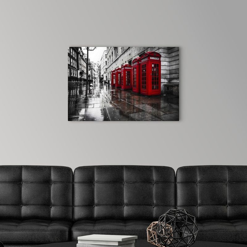 Photo 1 of 24"X47" PAINTING RED AND GREY SIMILAR TO STOCK PHOTO 