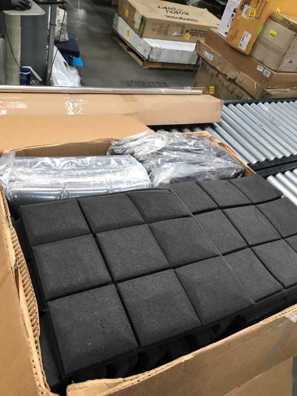 Photo 2 of 24 Pack - Acoustic Panels, 12 x 12 x 2 Inches Soundproof Wall Panels, Studio Foam, Acoustic Foam Panels, Flame Retardant Sound Panels for Acoustic Treatment (12 x 12 x 2 Inches, 24 Pack - Black)...**PREVIOUSLY OPENED**

