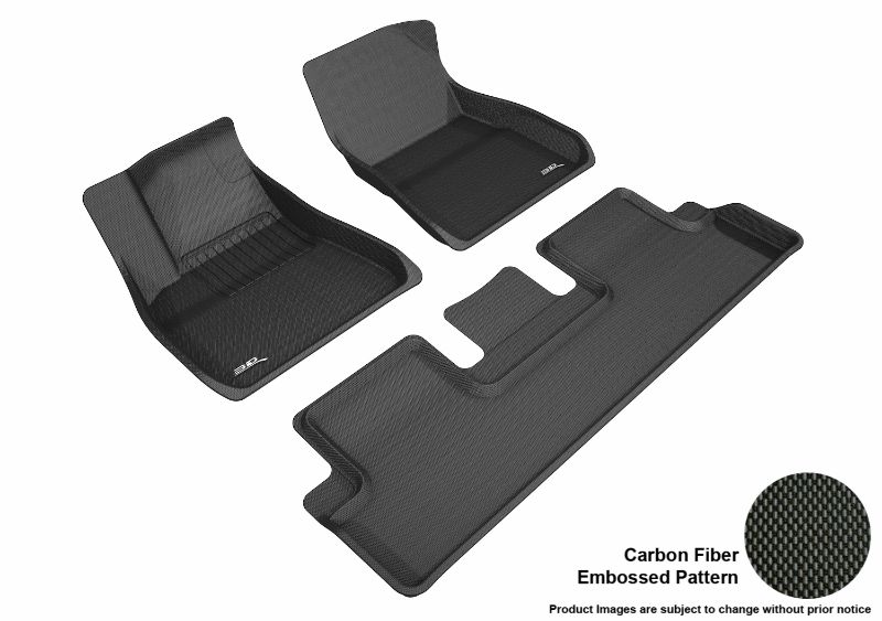 Photo 1 of 3D Maxpider Kagu Floor Mats, Front and 2nd Row Floor Mats in Black
