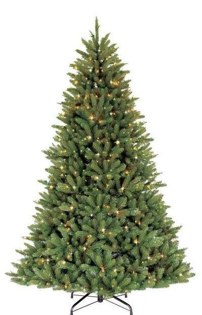 Photo 1 of 7.5 ft. Pre-Lit Fraser Fir Artificial Christmas Tree with 750 Clear/Multi-Colored LED Lights
