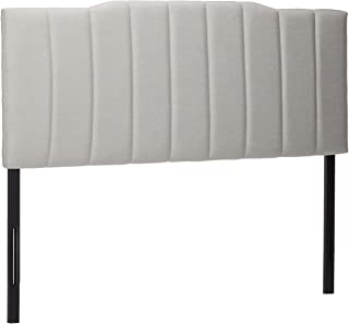 Photo 1 of (DAMAGED CORNER) 
Zinus Satish Upholstered Channel Stitched Headboard in Light Grey, Full