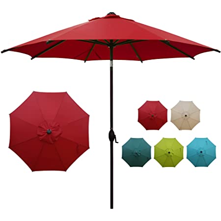 Photo 1 of abba 9' patio umbrella red