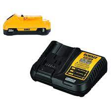 Photo 1 of 20-Volt MAX Compact Lithium-Ion 3.0Ah Battery Pack with 12-Volt to 20-Volt MAX Charger
