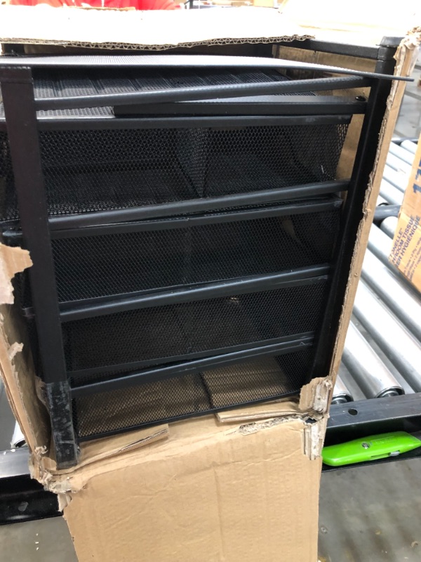 Photo 1 of Mind Reader 4-Tier Rolling Mesh Office Cart