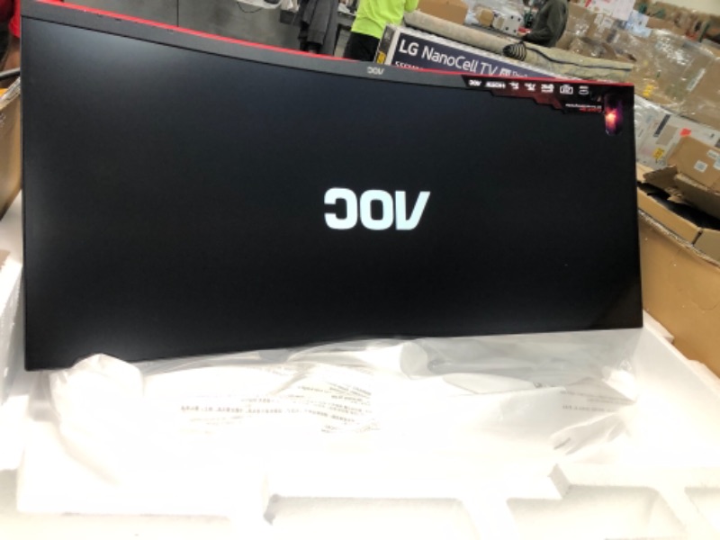 Photo 3 of AOC CQ34G2 Super Curved Frameless Gaming Monitor, UltraWide FHD 2560x1080, 1500R VA Panel, 1ms MPRT, 75Hz, FreeSync, Height Adjustable, 3-Yr Zero Dead Pixels Black/Silver
