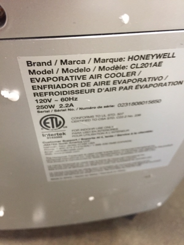 Photo 2 of Honeywell Honeywell 659CFM Evaporative Cooler**BLOWS ICE COLD**